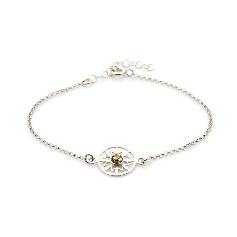 Bracciale sole ambra verde, per illuminare il tuo cammino — foto 1