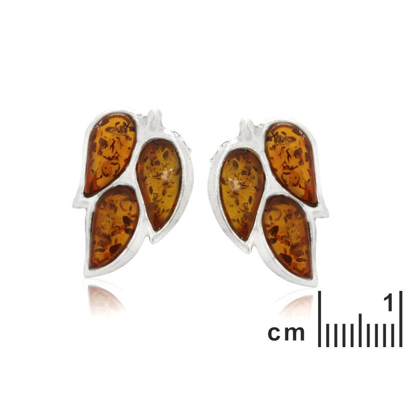 Orecchini ambra cognac, ricordo dorato — foto 2