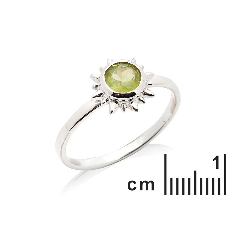 Anello in argento 925 rodiato con peridoto verde naturale, per celebrare la tua unicità — foto 2