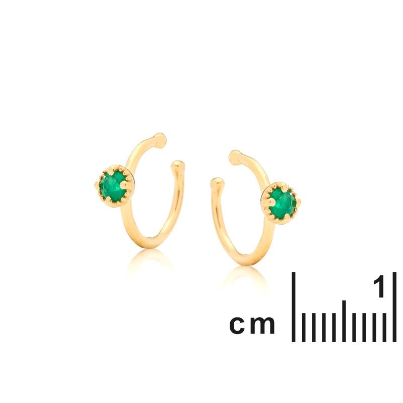 Anello piercing con onice verde, per ricordare la natura — foto 2