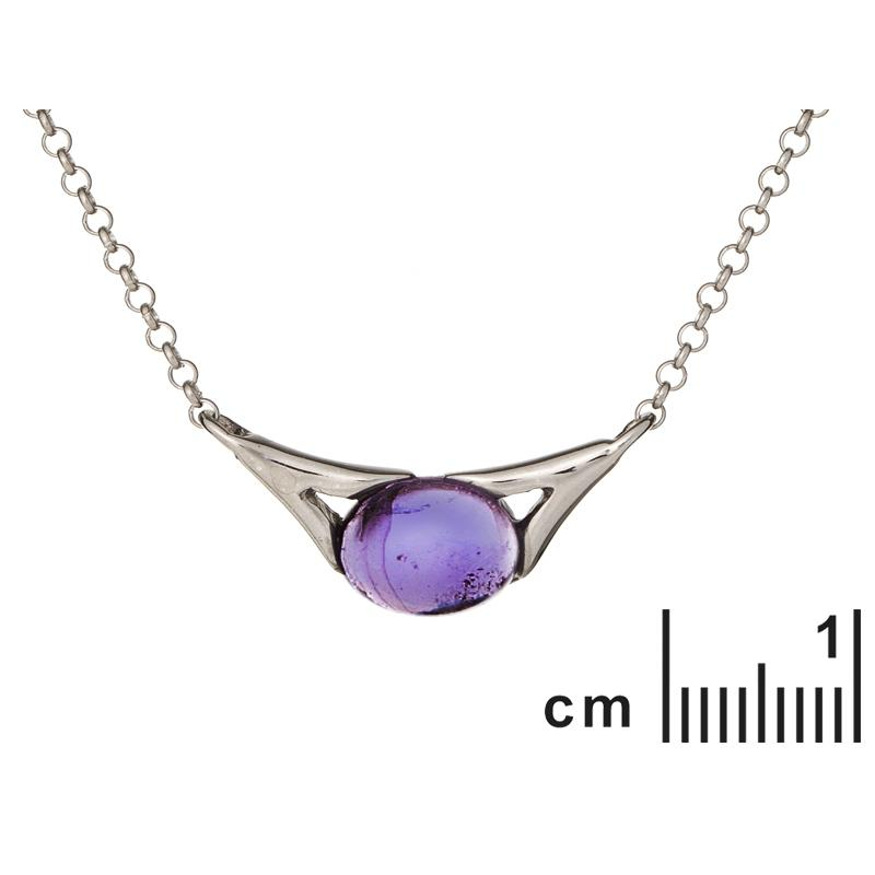 Collana con agata acqua naturale, argento 925 rodiato - Un simbolo di serenità per ogni momento — foto 2