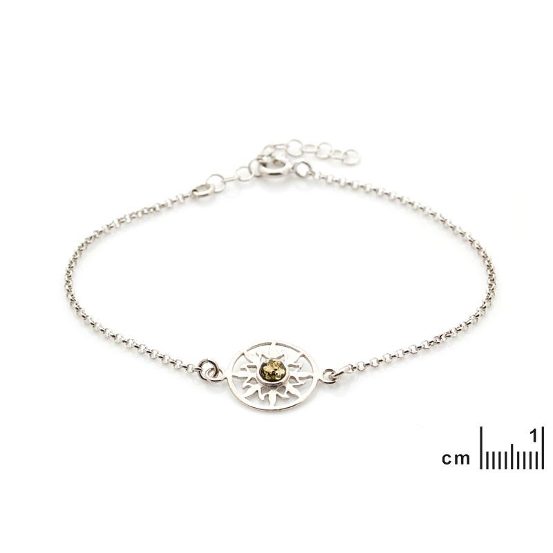 Bracciale sole ambra verde, per illuminare il tuo cammino — foto 2
