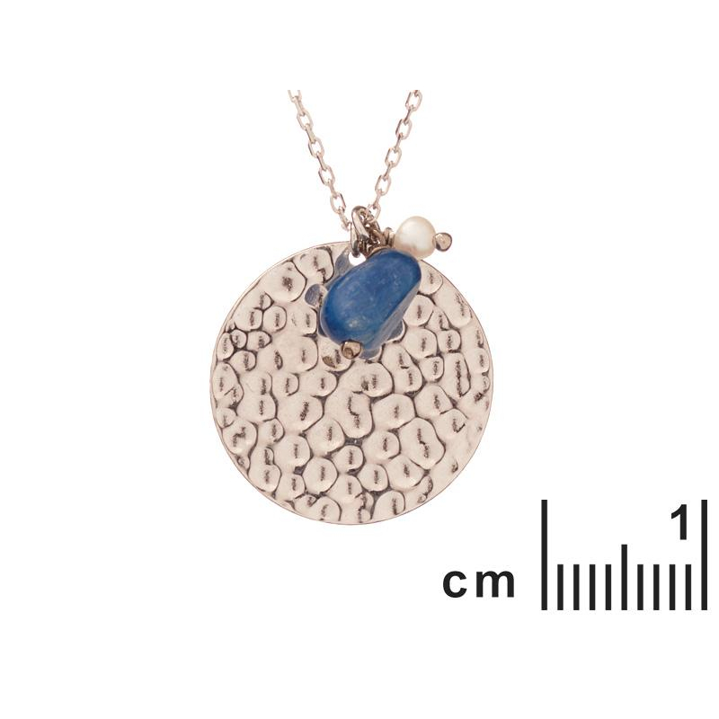 Collana cianite e perle, ricordo duraturo — foto 2