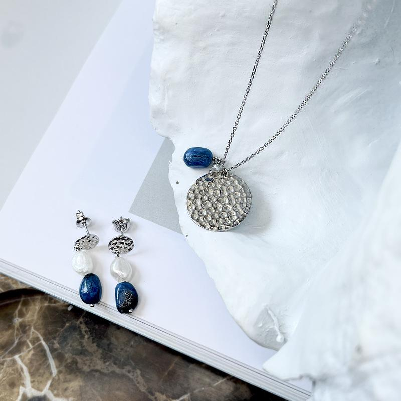 Collana cianite e perle, ricordo duraturo — foto 3