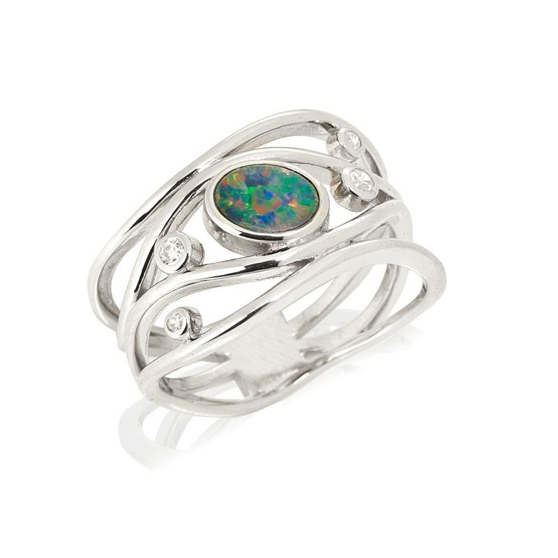 Anello opale e zirconio, per evocare l'essenza — foto 1