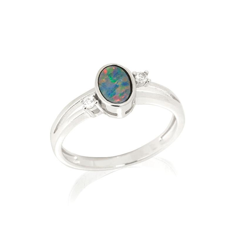 Anello opale e zirconio, per la purezza del tuo cuore — foto 1