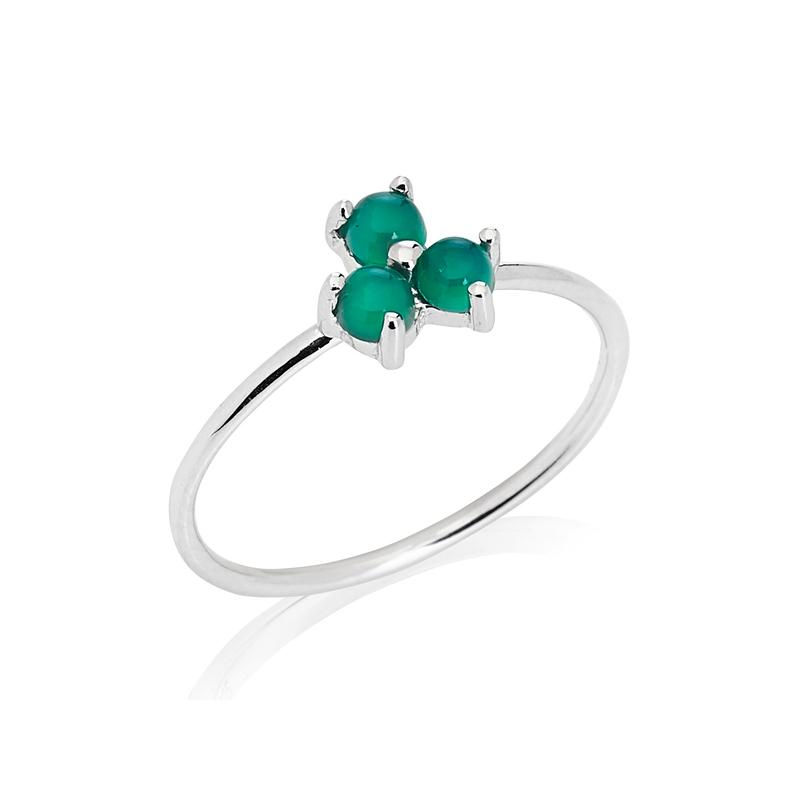 Anello multipietre onice verde, per evocare la natura — foto 1