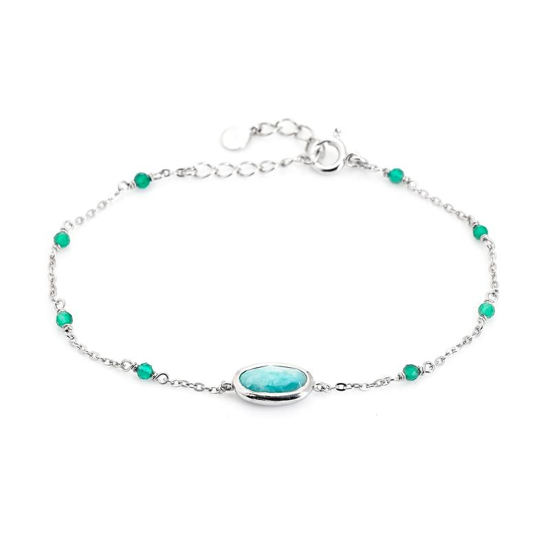 Bracciale amazzonite e onice verde, per condividere l'autenticità — foto 1