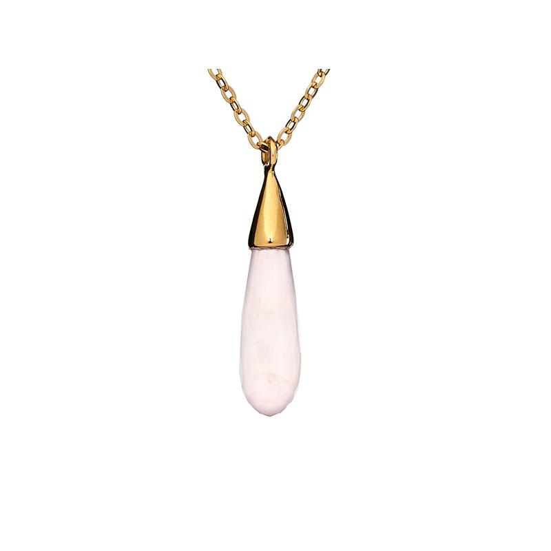 Collana cubi ghiaccio quarzo rosa, per preservare l'intimità — foto 1