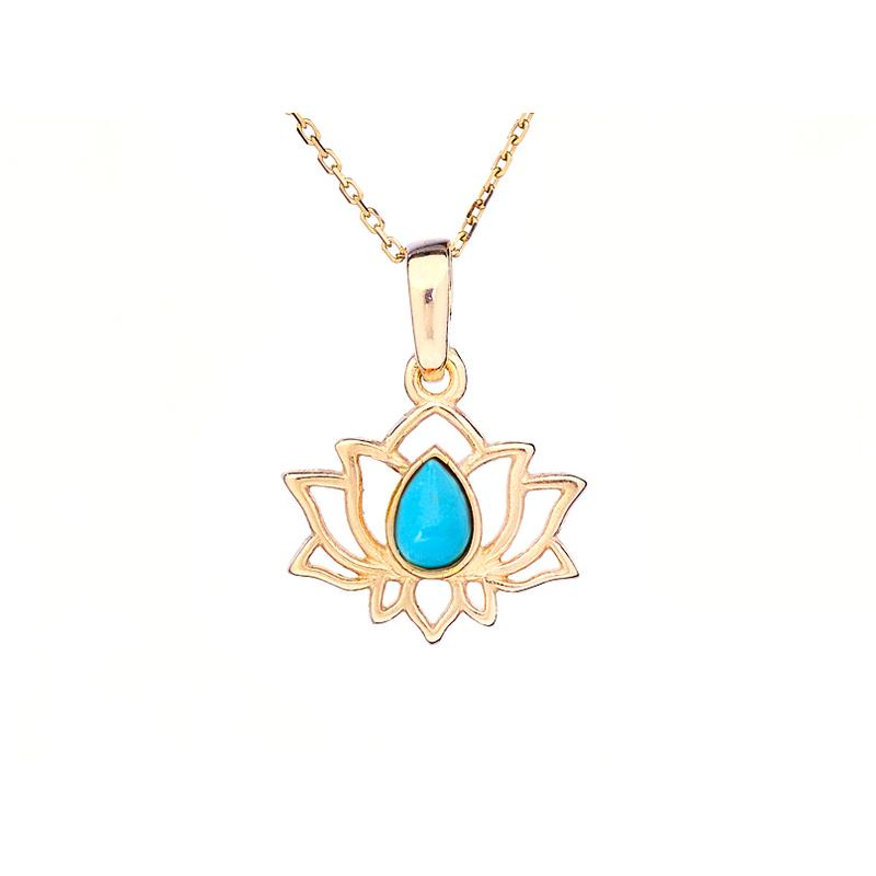 Ciondolo Lotus Turchese, Per onorare la natura — foto 1