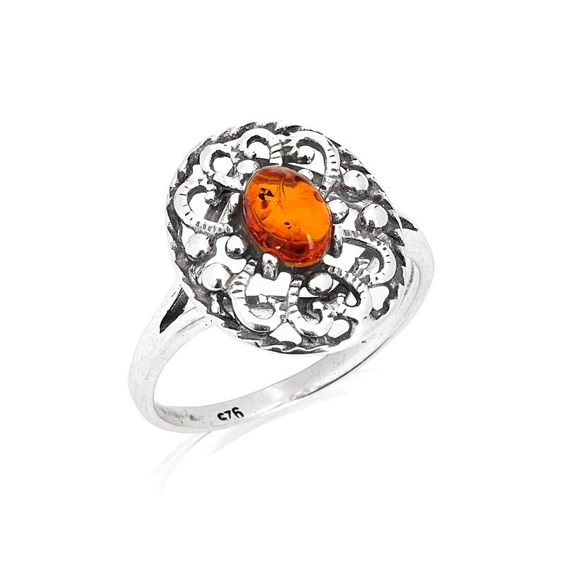 Anello ambra cognac, per memoria dolce — foto 1