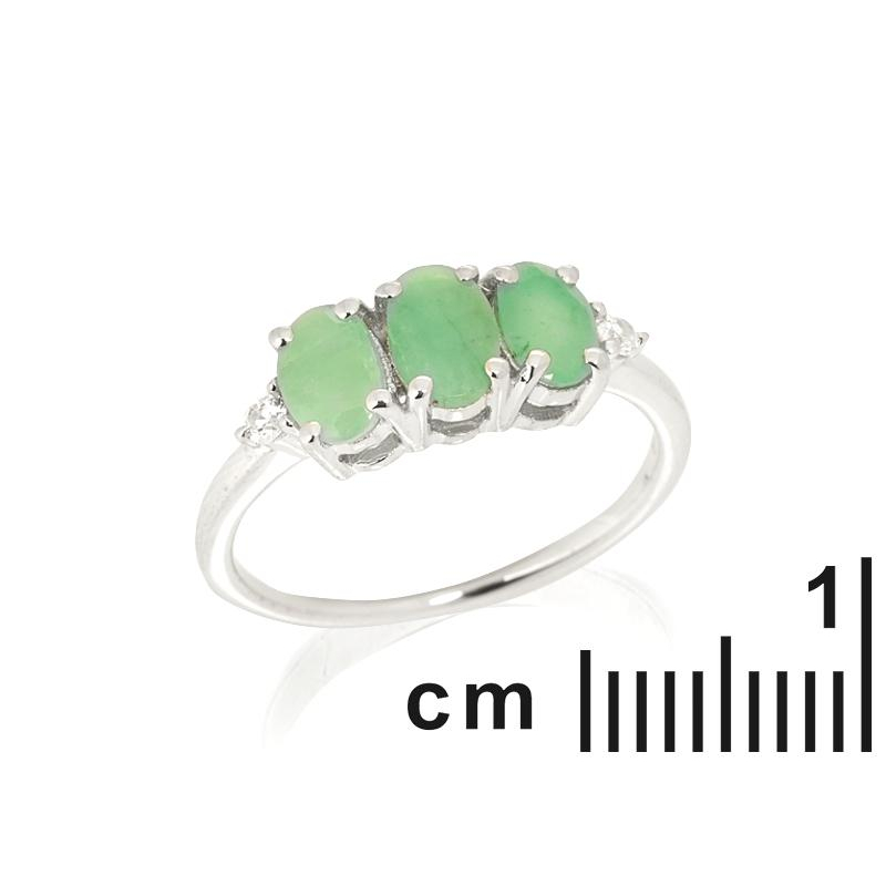 Anello di smeraldo verde naturale su argento rodiato, per custodire la tua luce interiore — foto 2