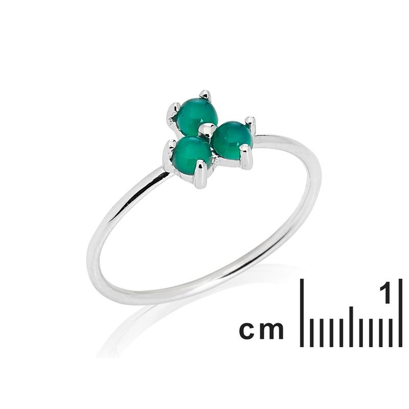 Anello multipietre onice verde, per evocare la natura — foto 2