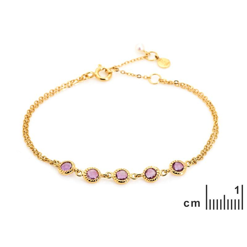 Bracciale con ametista viola, per evocare l'essenza del cielo notturno — foto 2