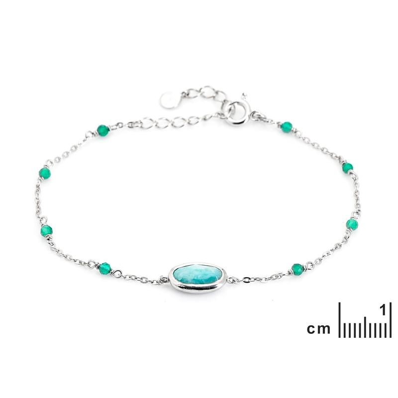 Bracciale amazzonite e onice verde, per condividere l'autenticità — foto 2