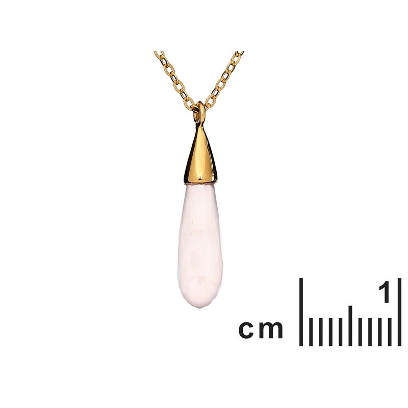 Collana cubi ghiaccio quarzo rosa, per preservare l'intimità — foto 2