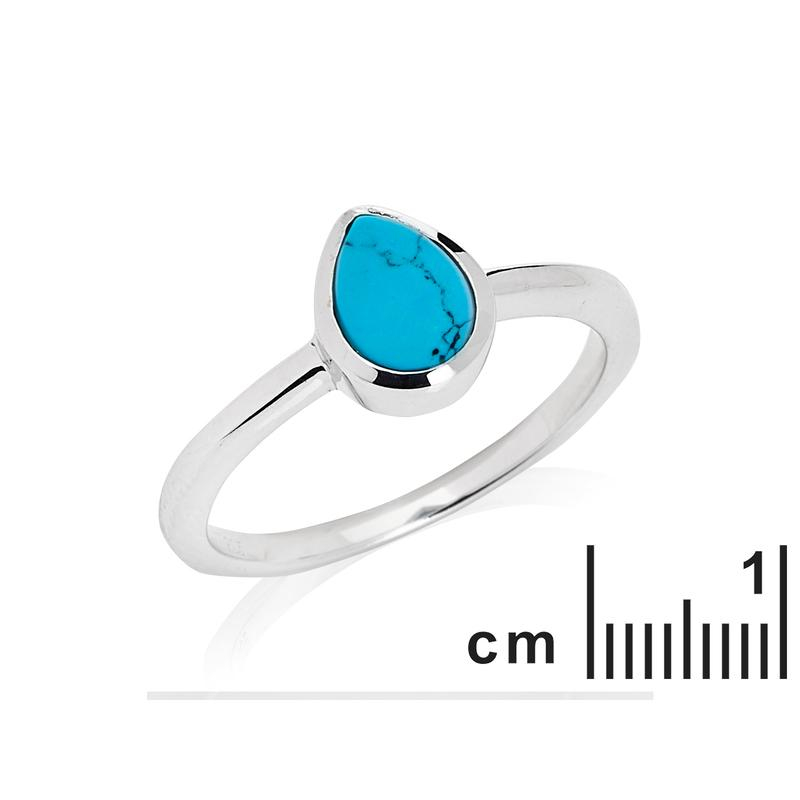 Anello turchese blu goccia, per ricordare il mare — foto 2