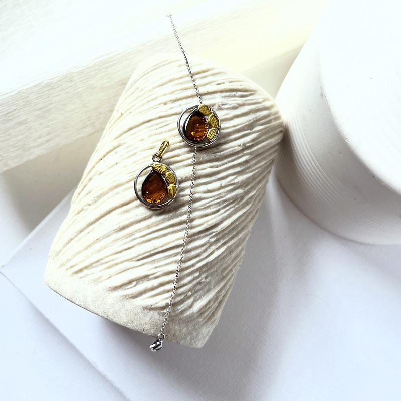 Bracciale ambra cognac, per evocare il sole dorato — foto 3