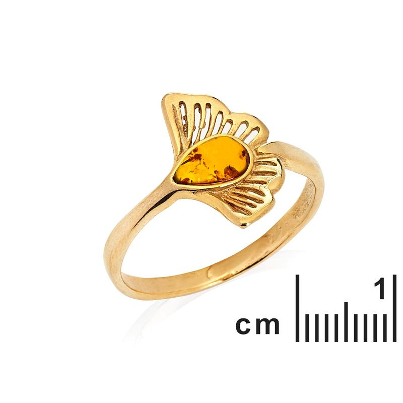 Anello ginkgo con ambra, per evocare i ricordi — foto 2