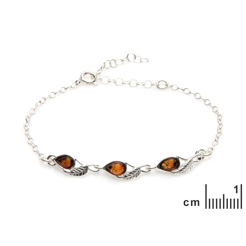 Bracciale a foglia con ambra, per custodire i tuoi ricordi — foto 2