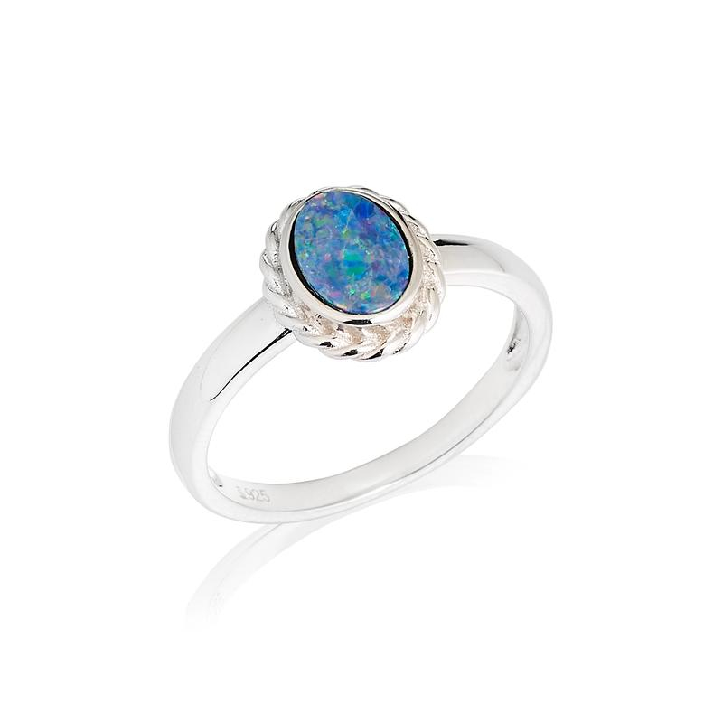 Anello opale blu, per portare l'oceano nelle tue mani — foto 1