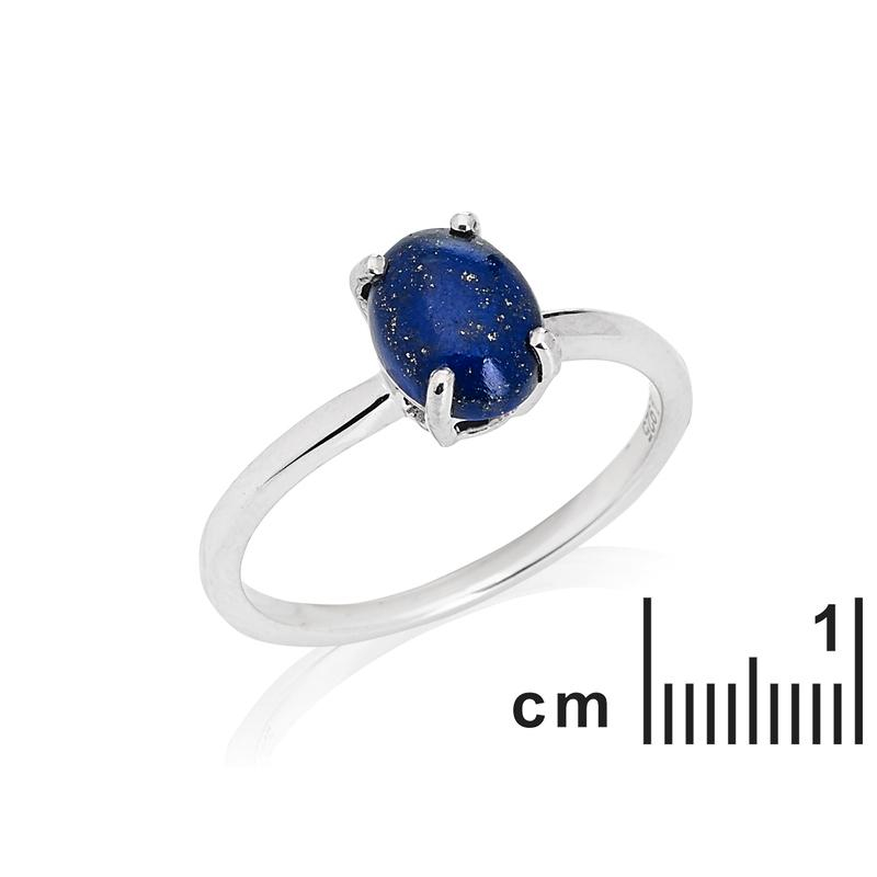 Anello ovale di lapislazzuli blu, per evocare l'eternità — foto 2