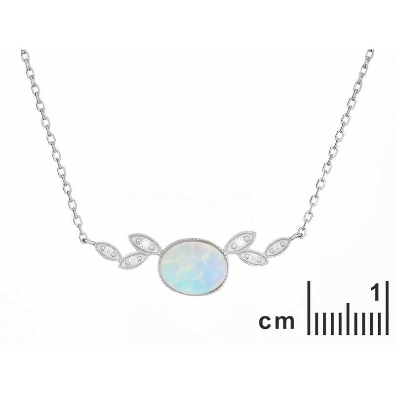 Collana opale ovale bianco, per portare la puresza — foto 2