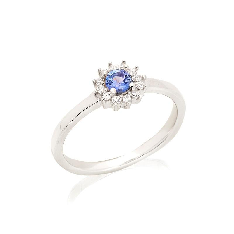Anello in argento 925 rodiato con tanzanite, per custodire la tua luce interiore — foto 1