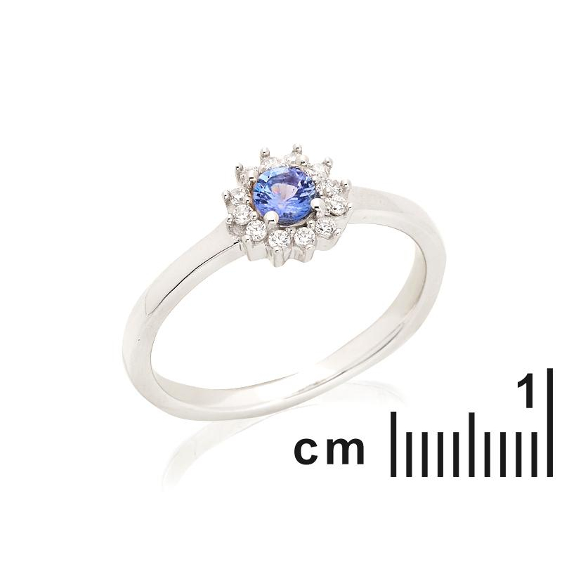 Anello in argento 925 rodiato con tanzanite, per custodire la tua luce interiore — foto 2