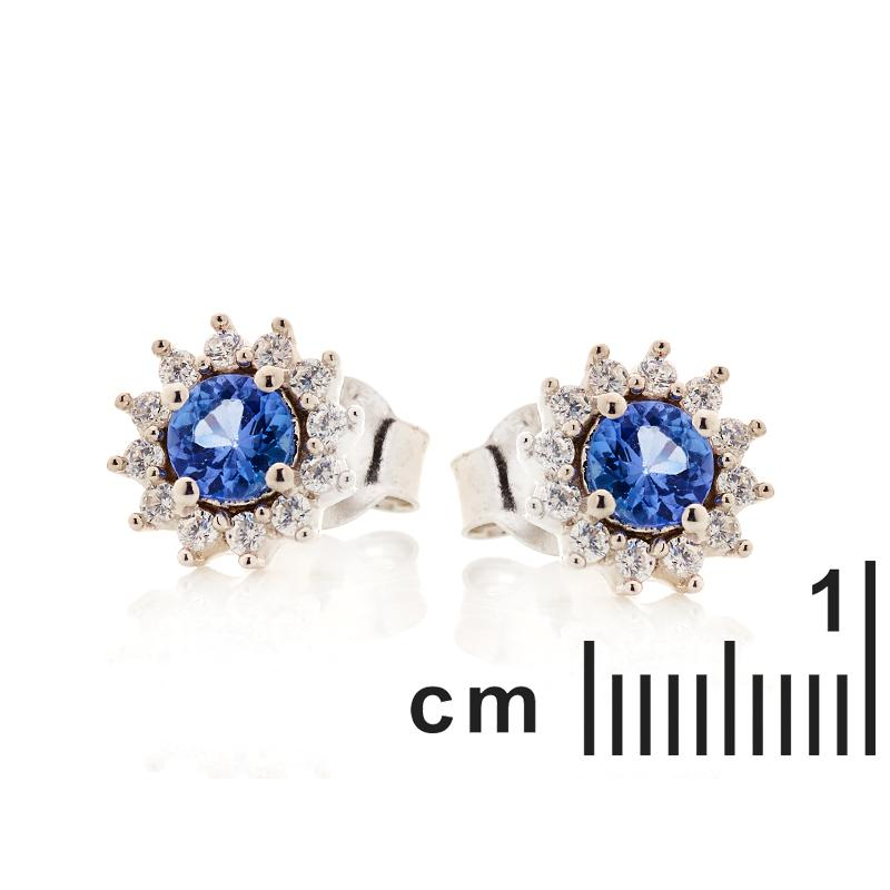 Orecchini in argento 925 rodiato con tanzanite blu naturale, per celebrare la tua eleganza — foto 2