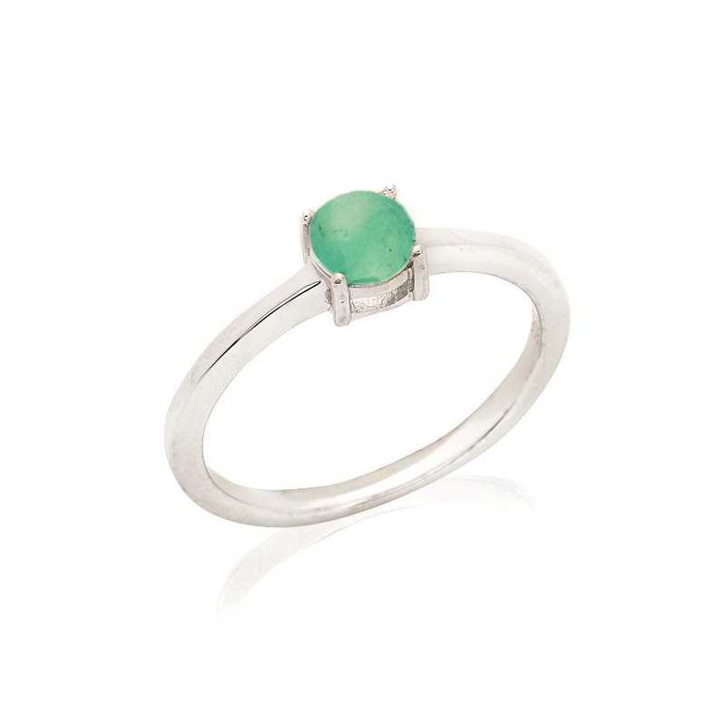 Anello tondo in argento con avventurina verde - per custodire il tuo equilibrio interiore — foto 1
