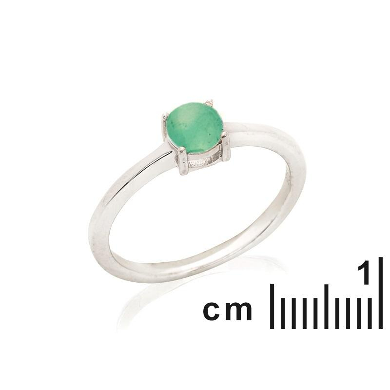 Anello tondo in argento con avventurina verde - per custodire il tuo equilibrio interiore — foto 2