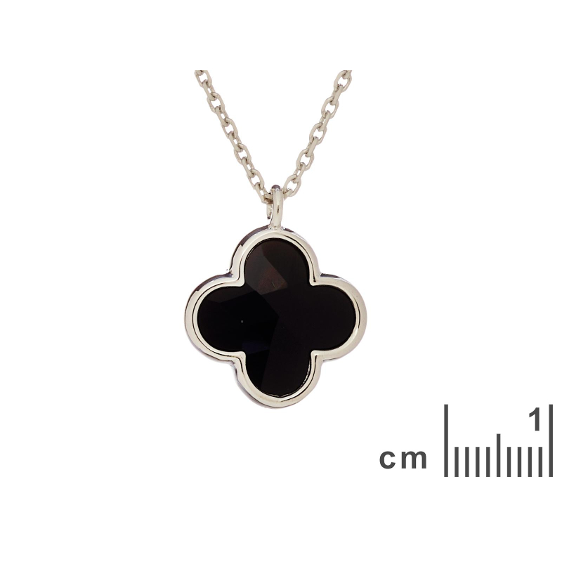 Collana trifoglio onice nero, per tenere vivo il tuo spirito — foto 2