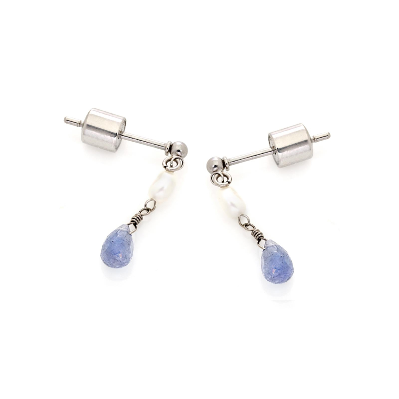 Orecchini pendenti tanzanite blu goccia, per portare con te un'intenzione — foto 1