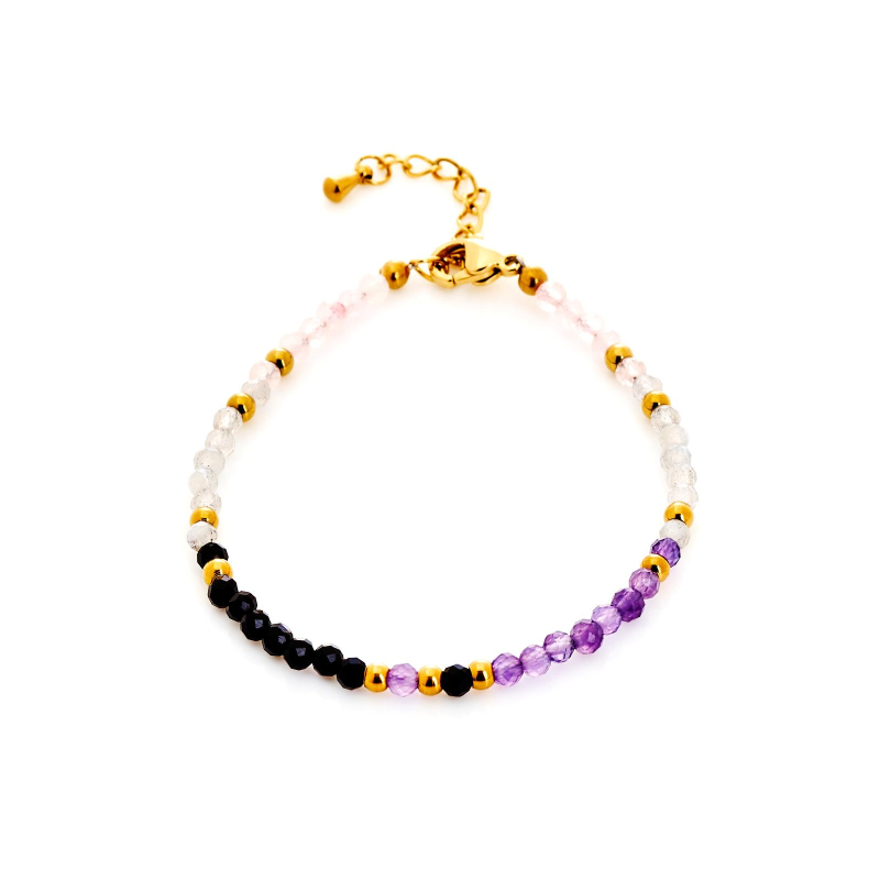 Bracciale multicolore acciaio inossidabile dorato PVD, ricordo da portare — foto 1