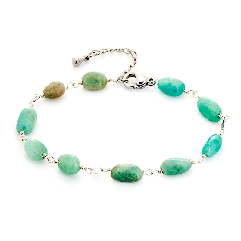 Bracciale amazzonite blu, per evocare l'oceano — foto 1