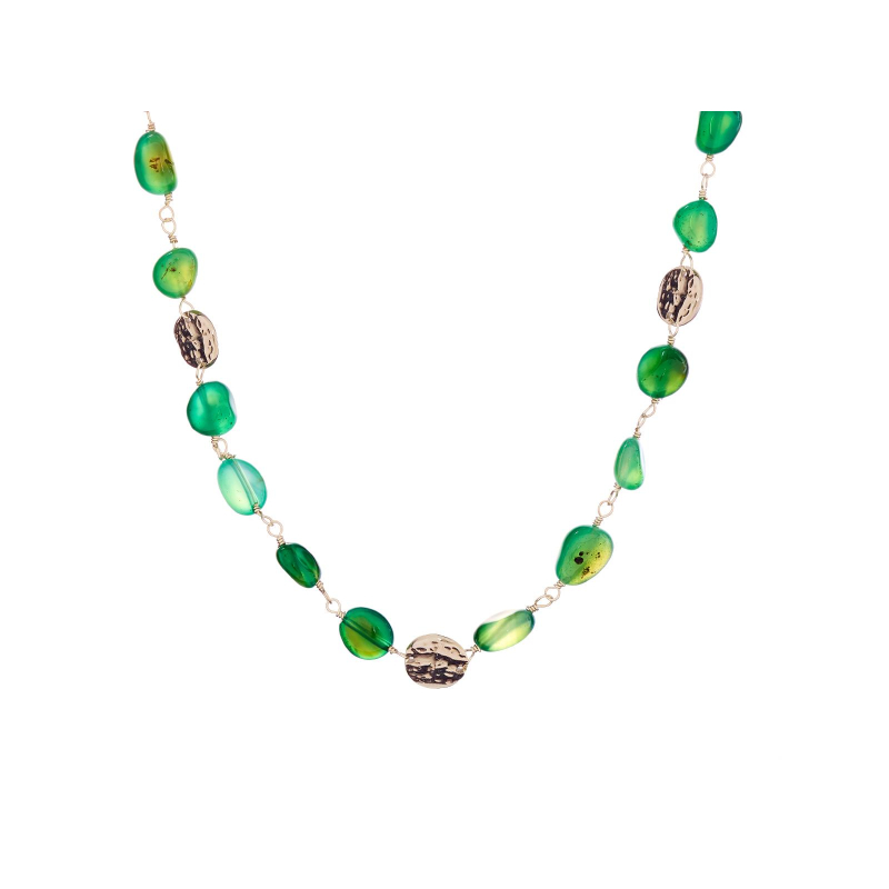 Collana agata verde irregolare, per portare la natura con te — foto 1