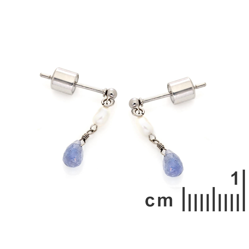 Orecchini pendenti tanzanite blu goccia, per portare con te un'intenzione — foto 2