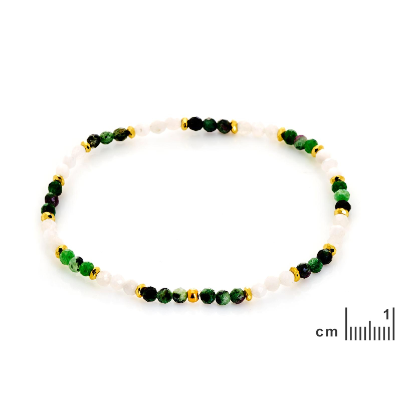 Bracciale di agata multicolore e acciaio dorato, per celebrare la tua unicità — foto 1