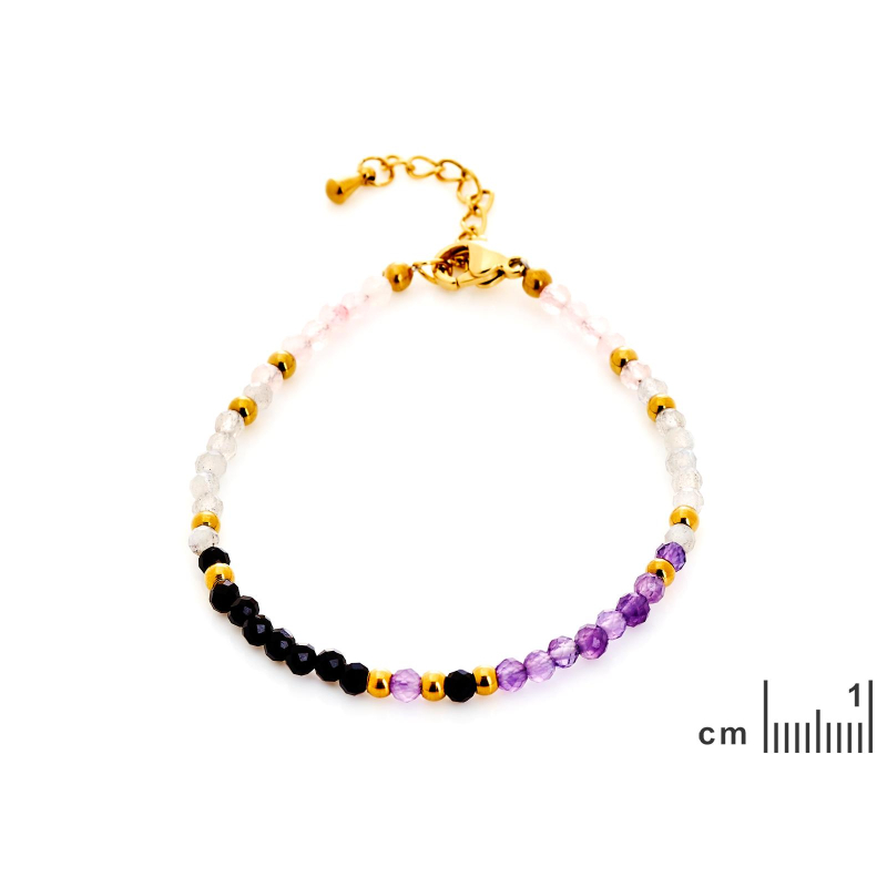 Bracciale multicolore acciaio inossidabile dorato PVD, ricordo da portare — foto 2