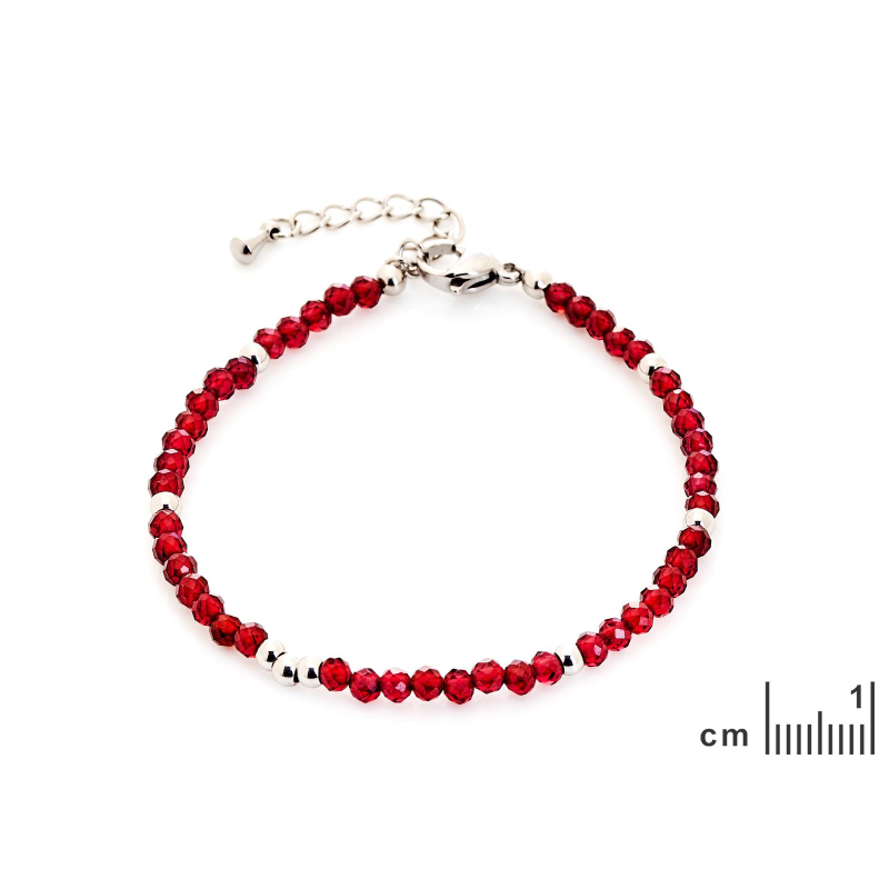 Bracciale granato irregolare, per illuminare il tuo stile — foto 2