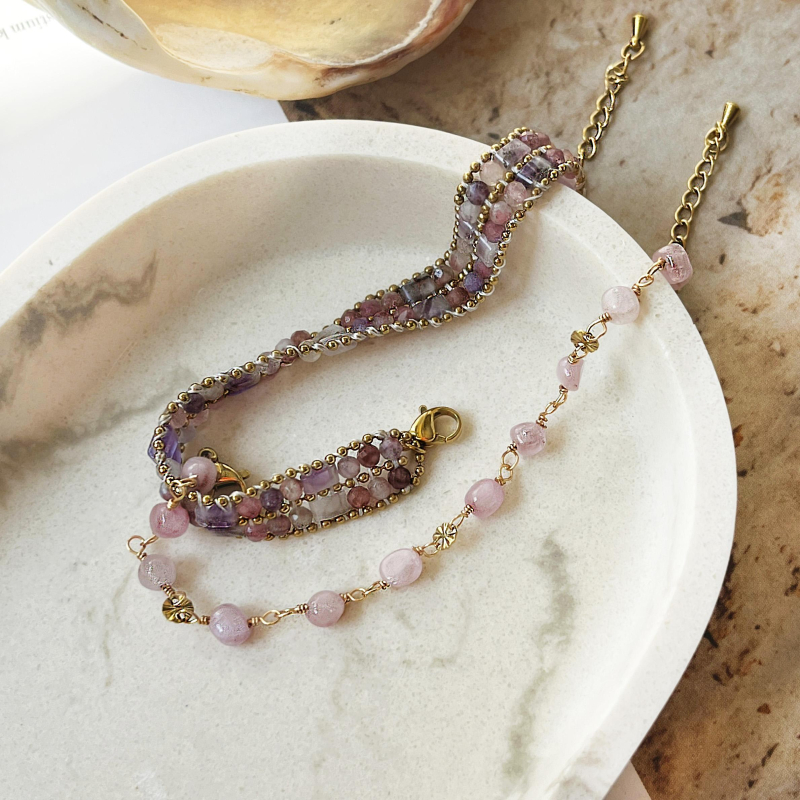 Bracciale Lepidolite Violacea, Per Portare Con Te un Intenzione — foto 3