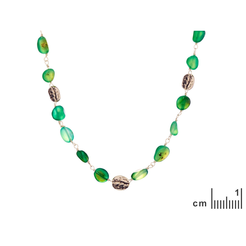 Collana agata verde irregolare, per portare la natura con te — foto 2