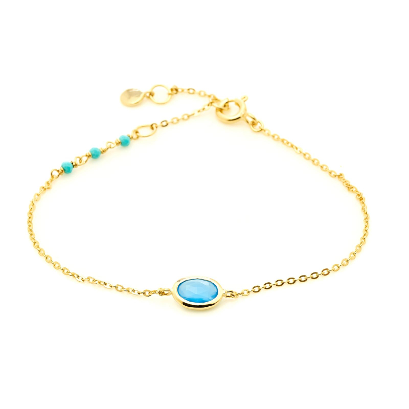 Bracciale calcedonio blu, per evocare l'oceano — foto 1