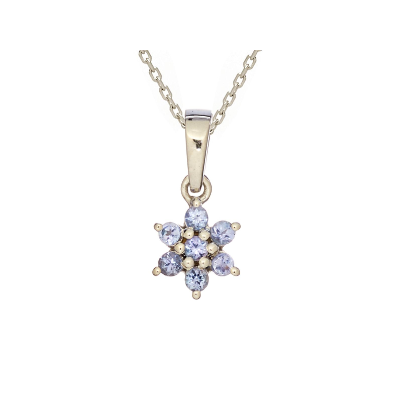 Ciondolo fiore tanzanite blu, per portare l'essenza del cielo — foto 1