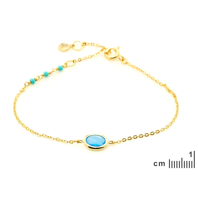 Bracciale calcedonio blu, per evocare l'oceano — foto 2