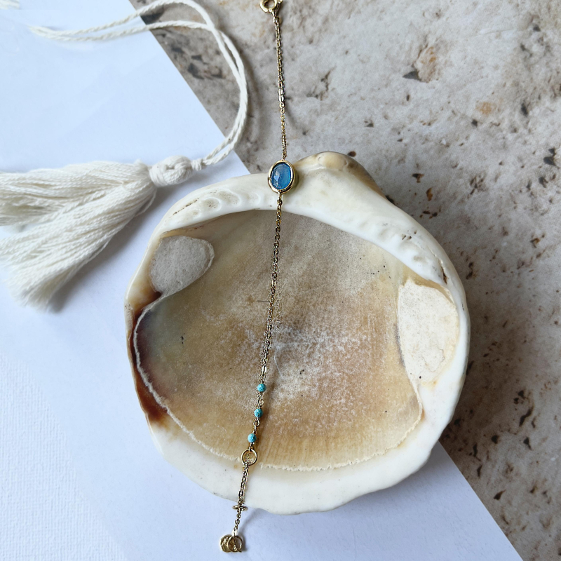 Bracciale calcedonio blu, per evocare l'oceano — foto 3