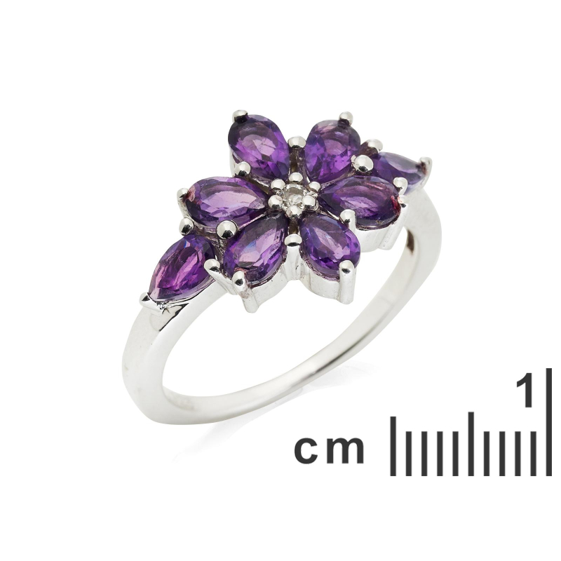 Anello ametista viola goccia, per regalare l'essenza del tuo stile — foto 2