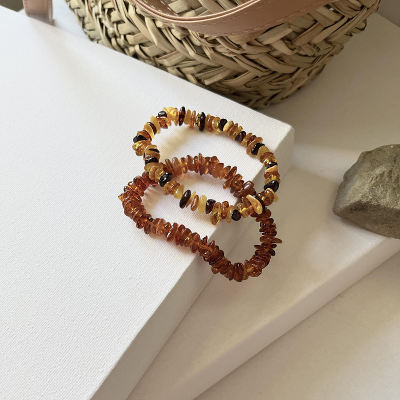 Bracciale in ambra baltica cognac naturale, per custodire i ricordi — foto 2