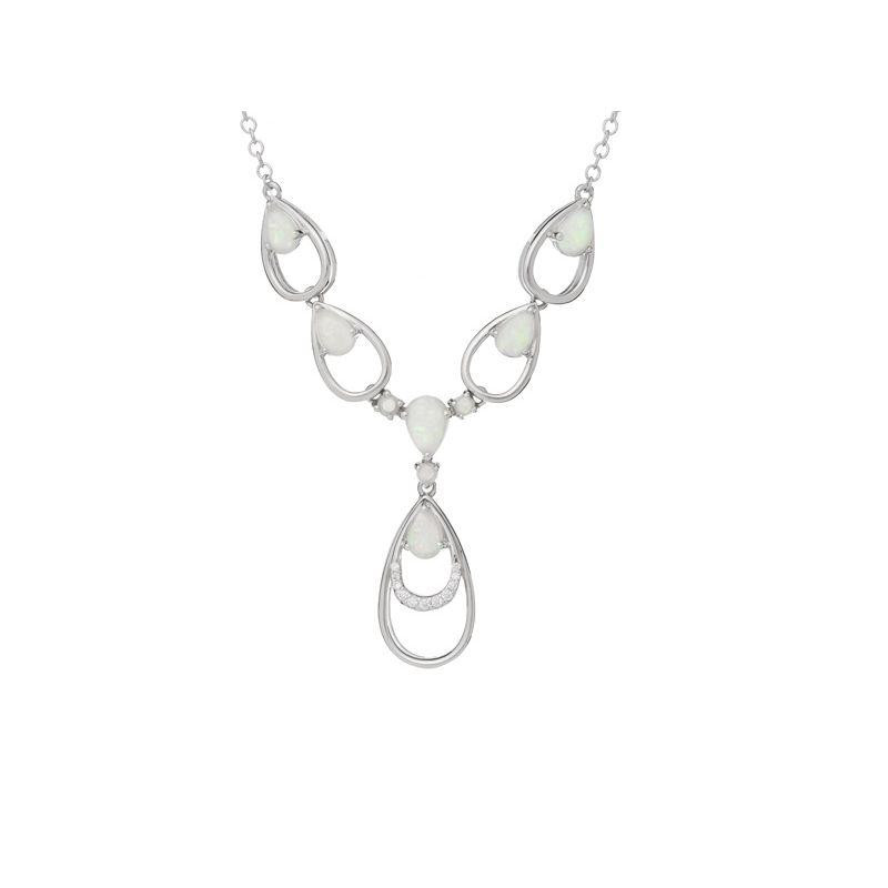 Collana opale e zirconio, per racchiudere il tuo cuore — foto 1